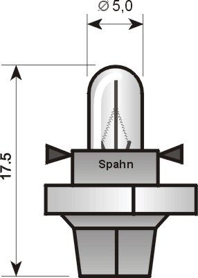 SPAHN GLÜHLAMPEN Лампа накаливания, освещение щитка приборов 760701